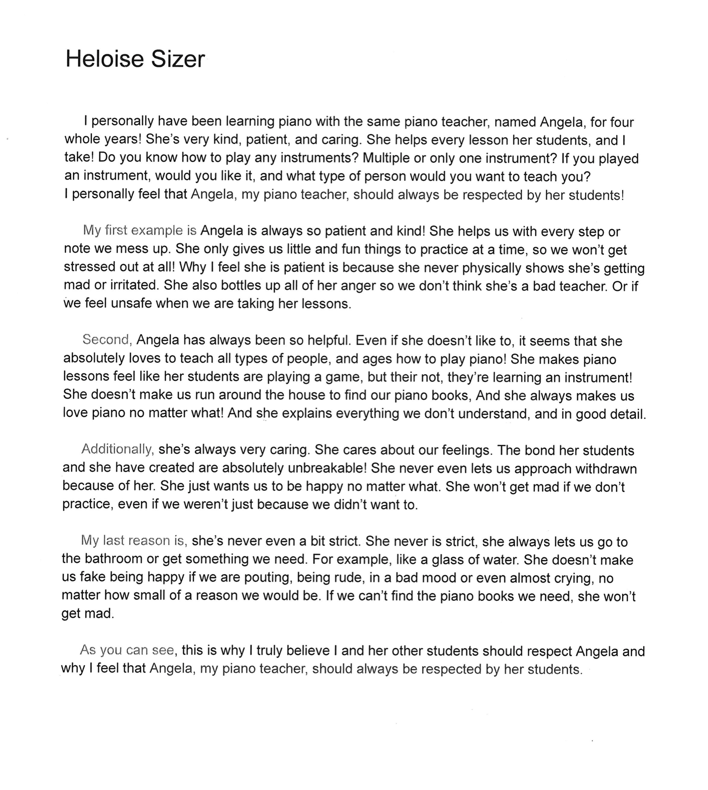 Heloise Persuasive Speech